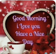 Heart With Cup Coffee Have A Good Day Love GIF