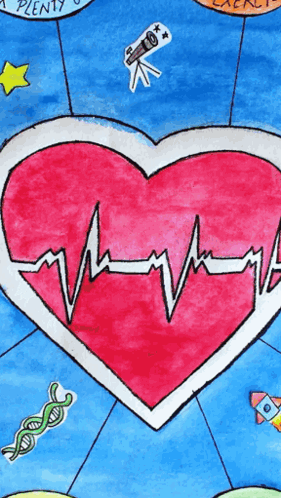 Heart With Heartbeat Saying Plenty GIF