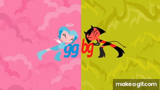Heart With Horns and Wings Saying Ggbg