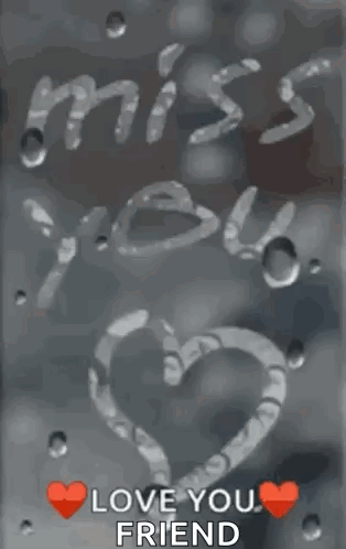 Heart with Miss You Text