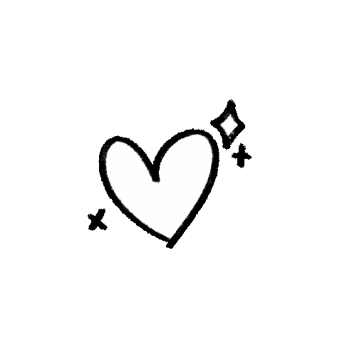 Heart With Star In Black And White