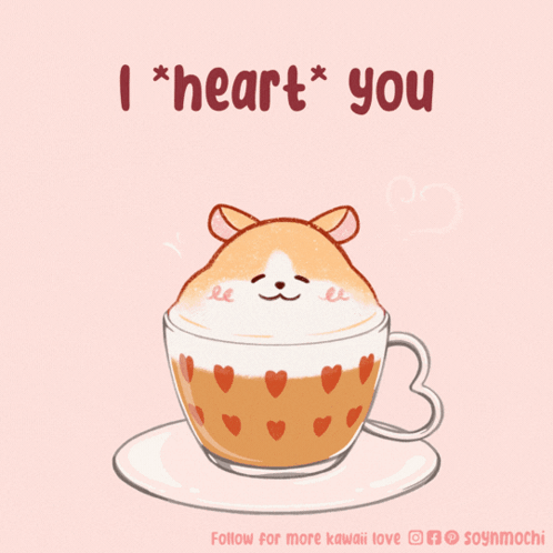 Heart You Coffee Cup GIF