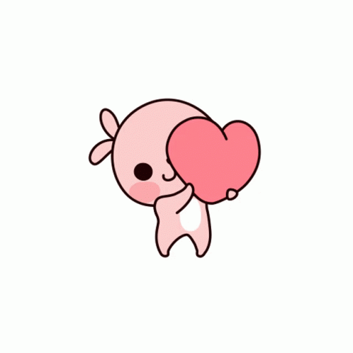 Heart You Pink And Bouncy GIF