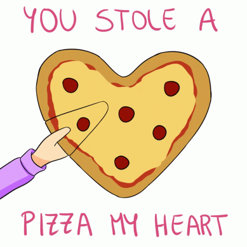 Heart You Pizza Slice GIF