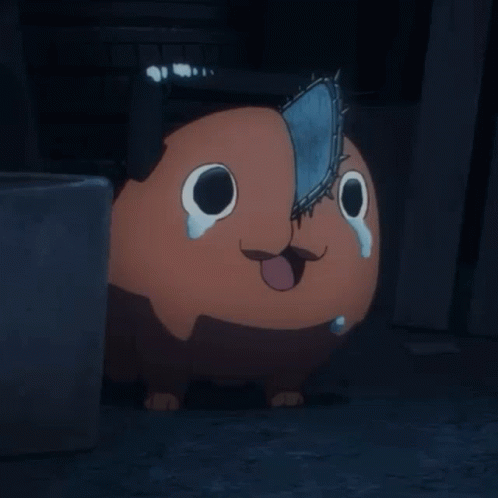 Heartbreaking Chainsaw Man Pochita Crying GIF