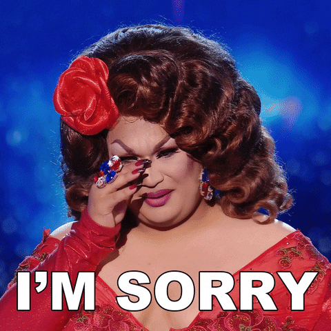 Heartfelt Im Sorry Drag Queen GIF