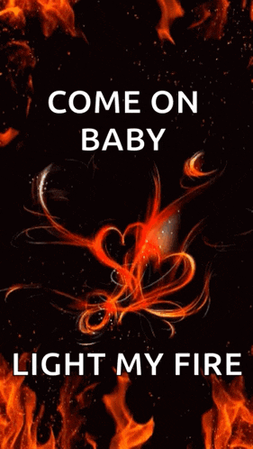 Hearts Flames Gif GIF