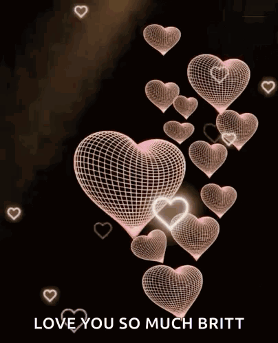 Hearts Floating With Love You So Much Britt GIF
