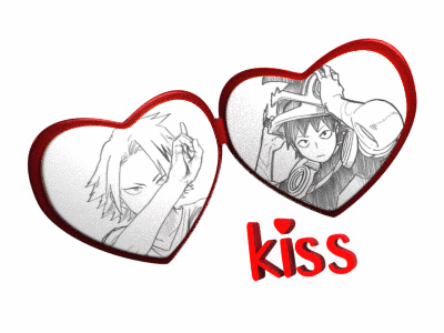 Hearts With Kiss Text