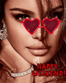 Hearty Lady Happy Weekend GIF