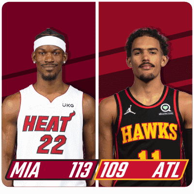 Heat and Hawks Basketball Players Posing
