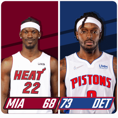 Heat And Pistons Basketball Players GIF