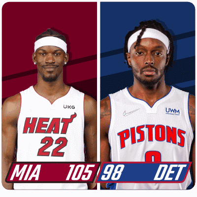 Heat And Pistons Basketball Players GIF