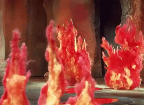 Heat Miser Passing By Fires GIF