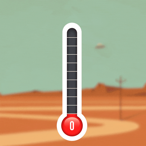 Heat Wave Animated Thermometer Overheating GIF