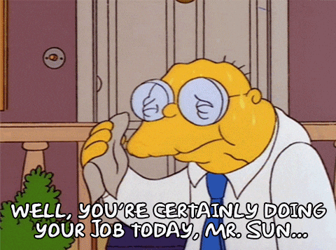 Heat Wave Burning Hans Moleman The Simpsons GIF
