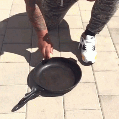 Heat Wave Cooking Egg Under Sun GIF