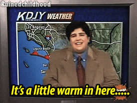 Heat Wave Josh The Weatherman Feeling Hot GIF