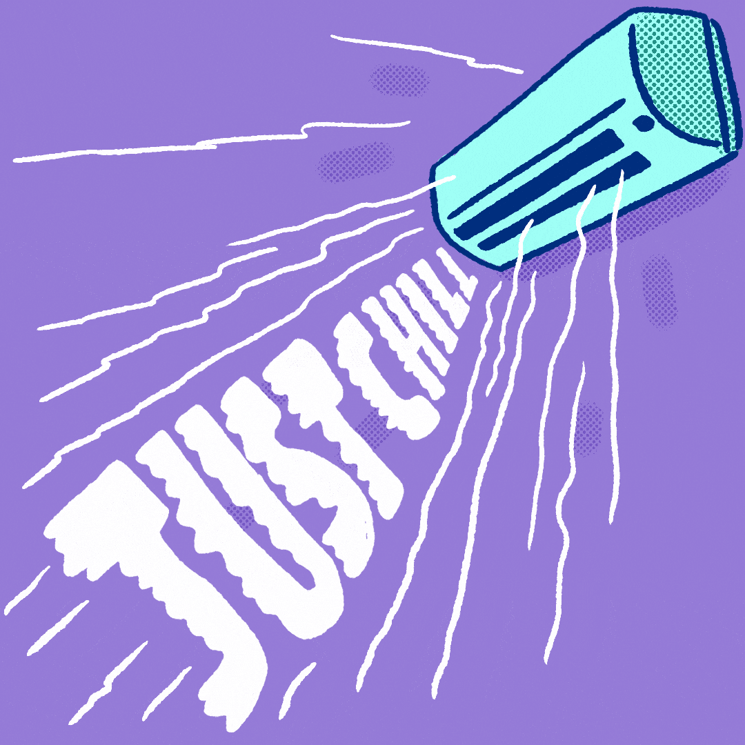 Heat Wave Just Chill Cartoon Aircon GIF