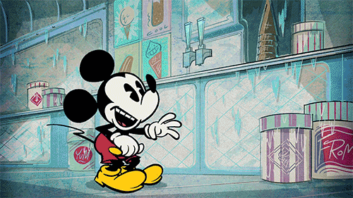Heat Wave Mickey Mouse Pouring Ice Cream GIF