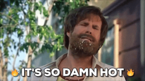Heat Wave Will Ferrell Damn Hot GIF
