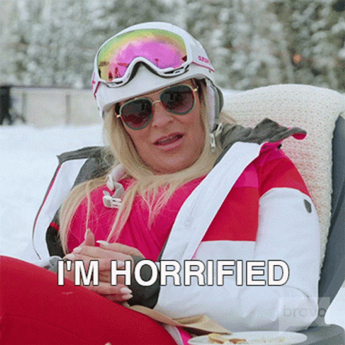 Heather Gay Is Horrified While Seating GIF