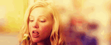 Heather Morris Eating Broccoli GIF