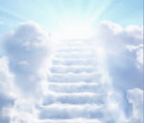 Animated Cute Cartoon Ascending To Heaven GIF