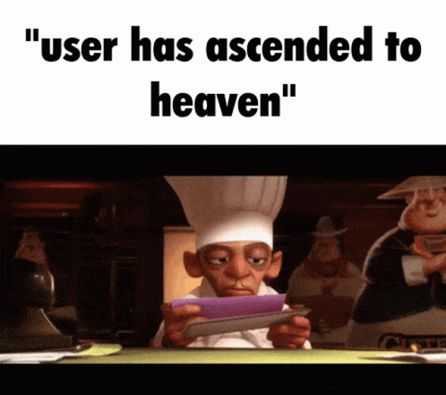 Mad Chef User Has Ascended To Heaven GIF