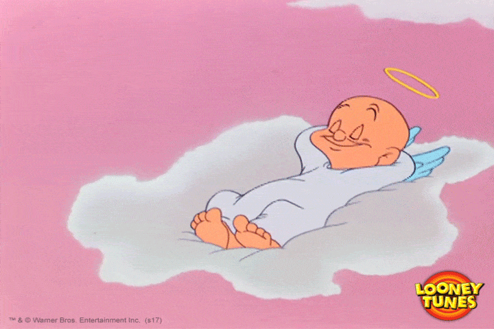 Elmer Fudd Sleeping In Heaven Cloud GIF