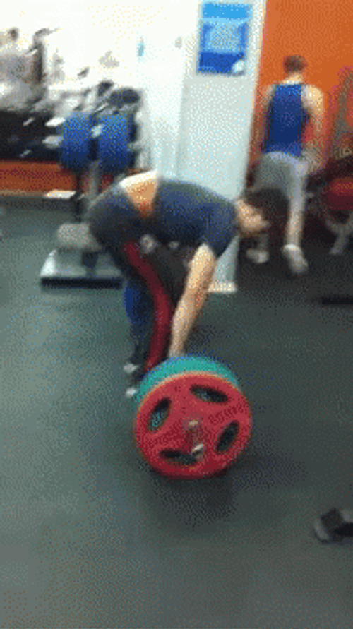 Heavy Deadlift Bad Back Form GIF
