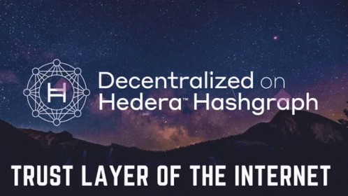 Hedera Hashgraph Ad Saying Trust Layer Of The Internet GIF