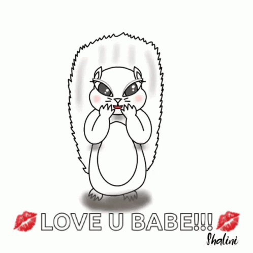 Hedgehog Drawing Love U Babe
