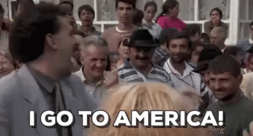 Borat Screaming I Go To America GIF