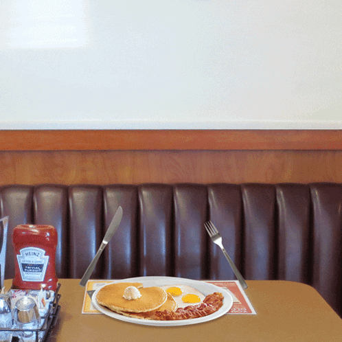 Heinz Ketchup Bottle Next To Plate Of Food GIF