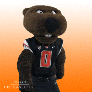 Heisman House Benny Beaver Dancing GIF