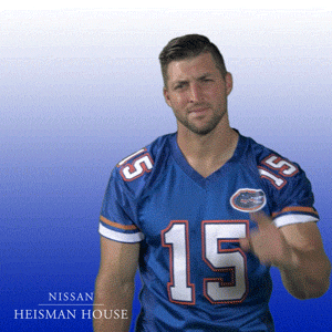 Heisman House Irritated Tim Tebow GIF