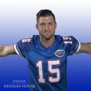 Heisman House Tim Tebow Swaying Arms GIF