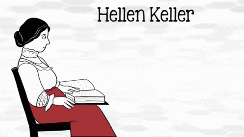 Helen Keller Motivational Quote In Spanish GIF