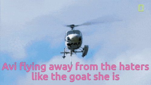 Helicopter Flying Away From Haters