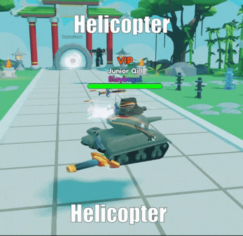 Helicopter Helicopter Roblox Tank Spin Meme GIF