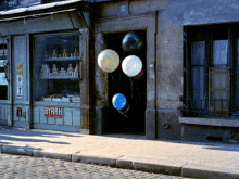 Helium Birthday Balloons Floating Window GIF