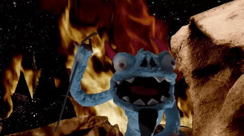 The Uglies Puppet Hell Fire Burning GIF