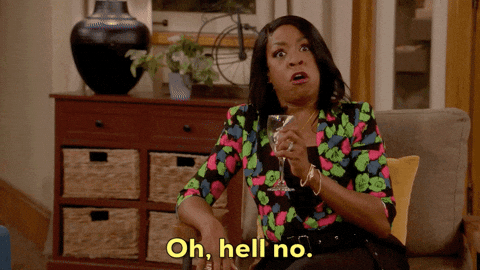 Hell To The Naw Annoyed Old Lady GIF