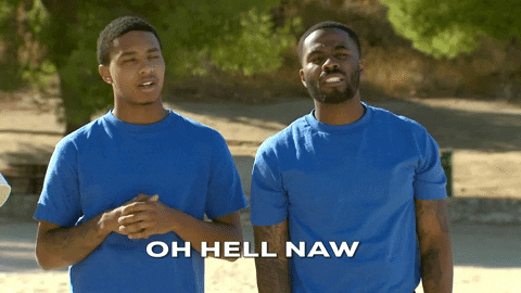 Hell To The Naw Black Guys Blue Tees GIF