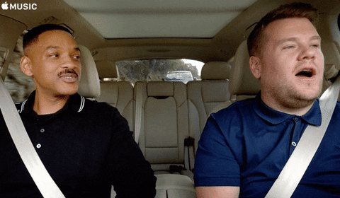 Hell To The Naw Will Smith James Corden GIF