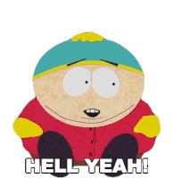 Hell Yeah Eric Cartman Sticker GIF