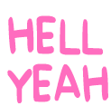 Hell Yeah Hell Sticker GIF