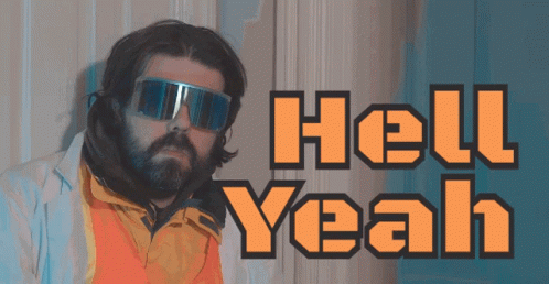Hell Yeah Large Frame Sunglasses GIF