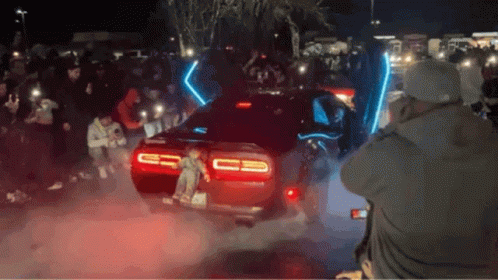 Hellcat Challenger Burn Out GIF